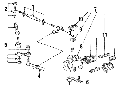 1997 Ford Crown Victoria Steering Gear & Linkage Diagram 2 - Thumbnail