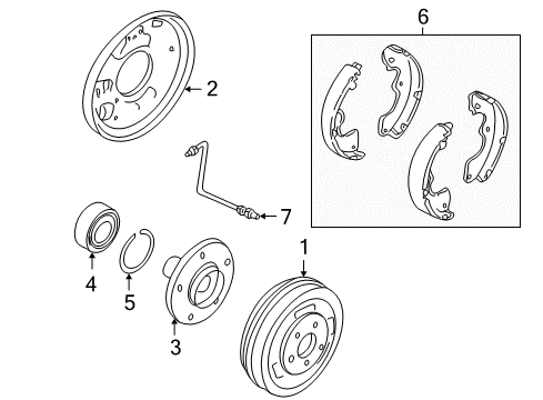 2005 Mercury Mariner Brake Components Diagram 2 - Thumbnail