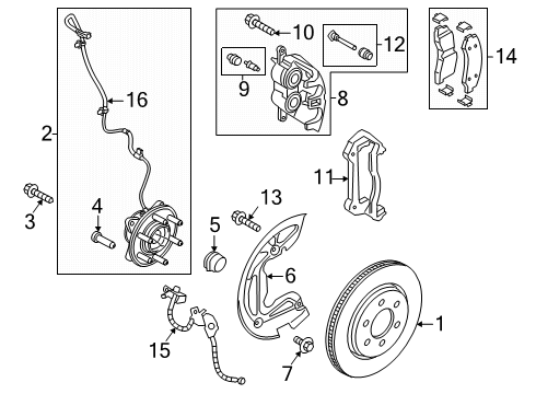 2025 Ford Expedition Front Brakes Diagram