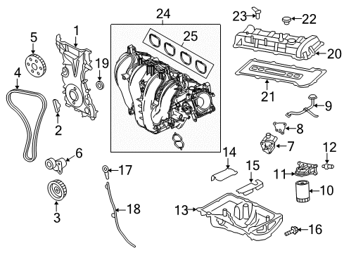2006 Ford Focus Belts & Pulleys Diagram