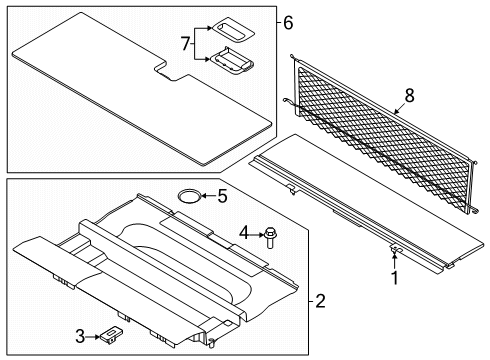 2025 Ford Expedition Interior Trim - Rear Body Diagram 2 - Thumbnail