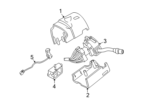 2005 Ford Ranger Shroud, Switches & Levers Diagram