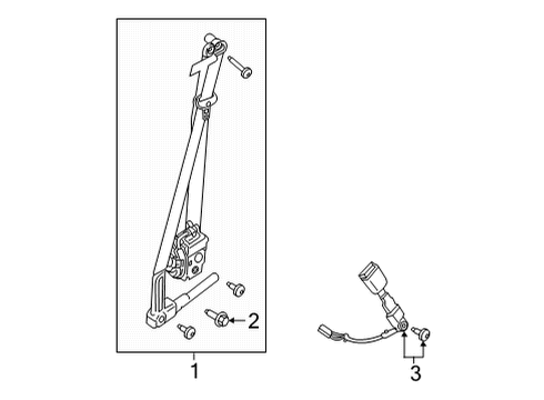 2024 Ford Bronco Front Seat Belts Diagram