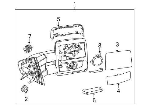 2010 Ford F-150 Mirrors - Body Diagram 5 - Thumbnail