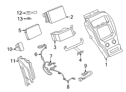 2021 Lincoln Nautilus Receiver Support Bracket Diagram for FA1Z-18E244-A