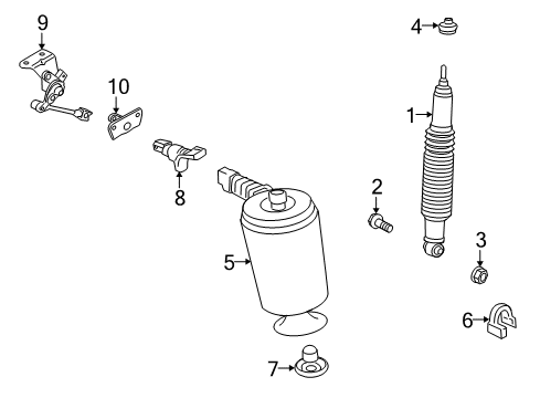 2011 Lincoln Town Car Shocks & Components Diagram