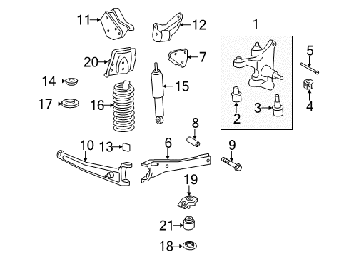 2013 Ford F-250 Super Duty Front Suspension Components Diagram 4 - Thumbnail