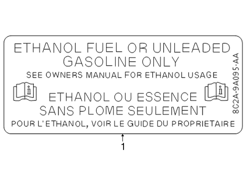 2025 Ford E-350 Super Duty Information Labels Diagram