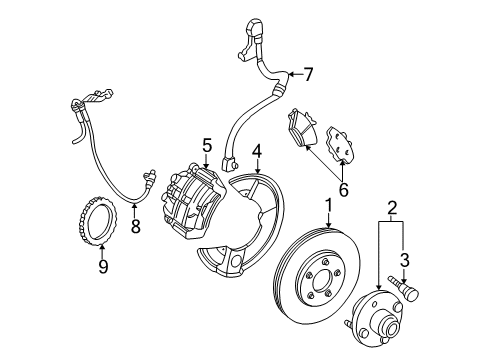 2000 Mercury Sable Front Brakes Diagram