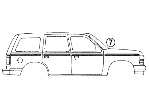 1992 Ford Explorer Stripe Tape Diagram 5 - Thumbnail