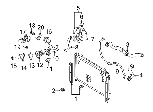 2008 Mercury Mariner Housing Stud Diagram for -W701632-S437