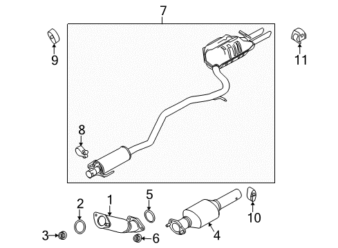 2010 Mercury Milan Exhaust System Diagram 2 - Thumbnail
