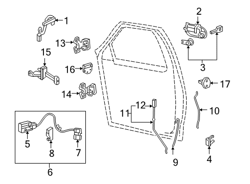 2007 Ford F-150 Front Door Diagram
