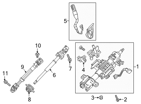 2016 Ford Expedition Steering Column Assembly Diagram