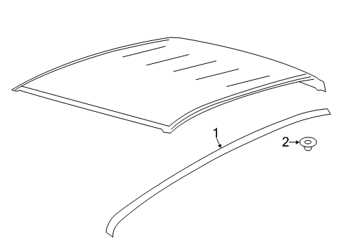 2019 Ford Ranger Exterior Trim - Cab Diagram 2 - Thumbnail