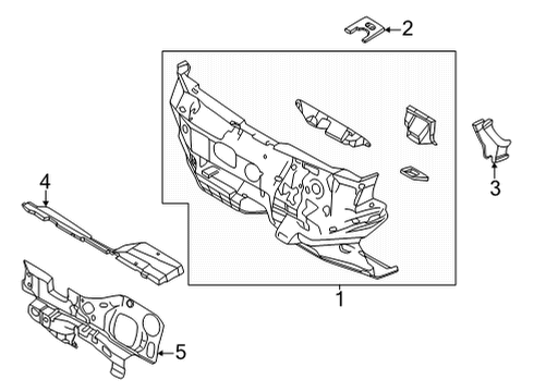 2024 Ford Maverick Heat & Sound Insulators Diagram