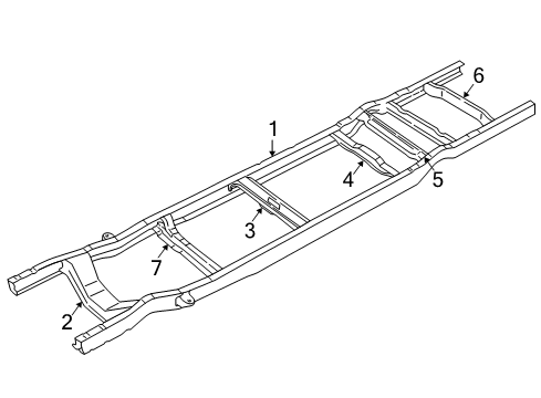 2001 Ford E-250 Econoline Frame & Components Diagram