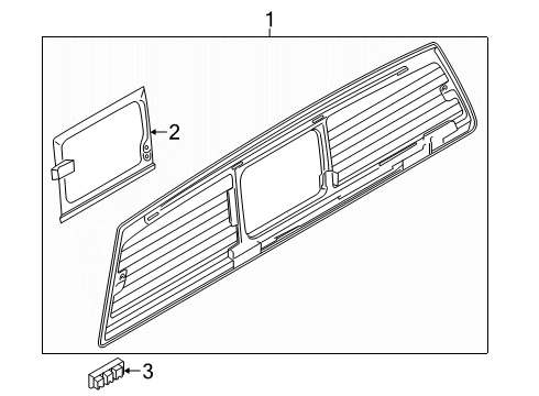 2024 Ford Ranger Back Glass Diagram