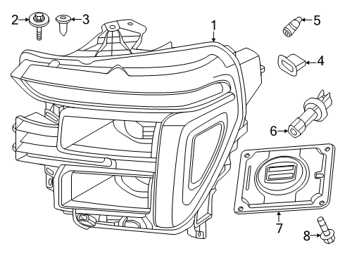 2025 Ford F-150 Bolt And Washer Assembly - Hex Head Diagram for -W714958-S450B