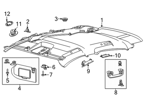 2024 Ford Mustang Mach-E Interior Trim - Roof Diagram
