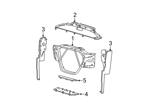 2005 Ford F-250 Super Duty Radiator Support Diagram