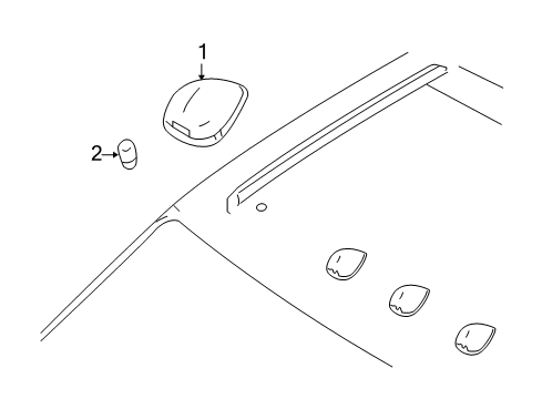 2009 Ford F-250 Super Duty Roof Lamps Diagram 2 - Thumbnail