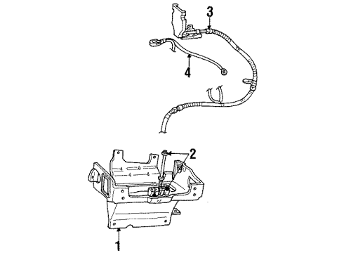 1995 Lincoln Continental Negative Cable Diagram for F5OY14301A