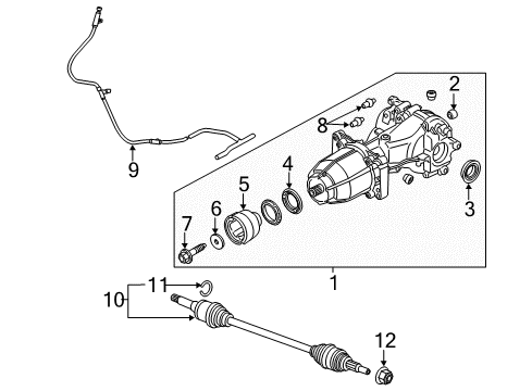 2017 Ford Fusion Axle & Differential - Rear Diagram