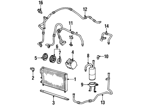 2000 Mercury Mystique A/C Compressor Diagram