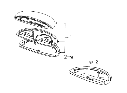 2003 Ford Taurus High Mount Lamps Diagram 3 - Thumbnail