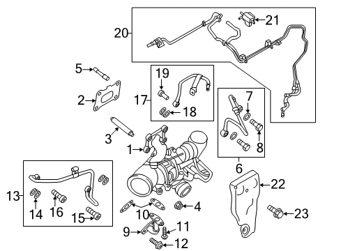 2013 Lincoln MKZ Turbocharger & Components Diagram