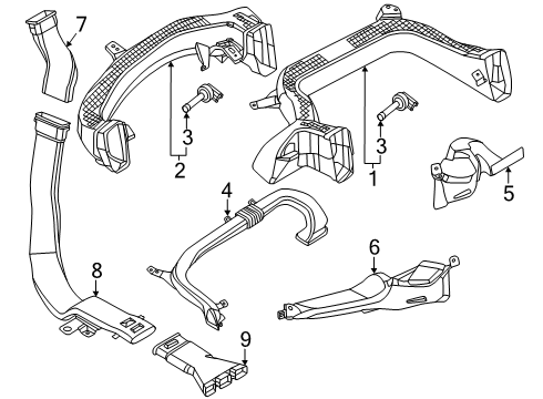 2024 Ford Ranger Ducts Diagram