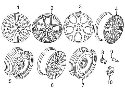 2017 Ford Focus Wheels & Trim Diagram 5 - Thumbnail