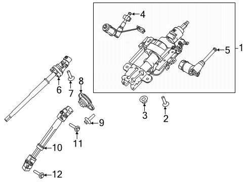 2024 Ford F-150 Steering Column Assembly Diagram 3 - Thumbnail