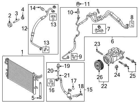 2016 Ford Police Interceptor Sedan A/C Compressor Diagram 3 - Thumbnail