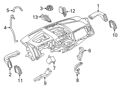 2025 Ford Transit-350 HD Ducts & Louver Diagram 7 - Thumbnail