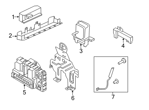 2016 Lincoln MKC Keyless Entry Components Diagram