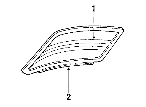 1997 Lincoln Mark VIII Reveal Moldings Diagram