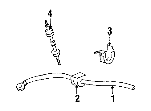 1998 Mercury Grand Marquis Stabilizer Bar & Components Diagram 4 - Thumbnail