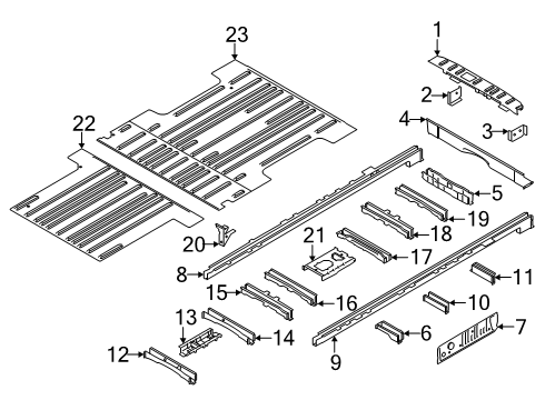 2024 Ford Transit-350 Rear Floor & Rails Diagram 6 - Thumbnail