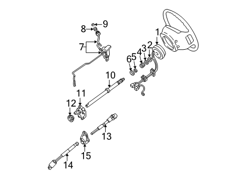 2004 Ford Ranger Steering Shaft, Center Diagram for 7L5Z-3E751-A