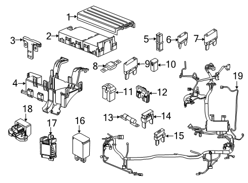 2011 Ford Fusion Circuit Breaker, Yellow Diagram for 6E5Z-14526-EA