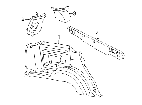 2005 Lincoln Aviator Interior Trim - Quarter Panels Diagram