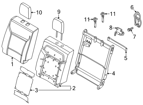 2024 Ford F-150 Rear Seat Components Diagram 5 - Thumbnail