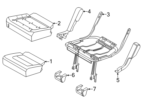 2024 Ford Bronco Rear Seat Components Diagram 3 - Thumbnail