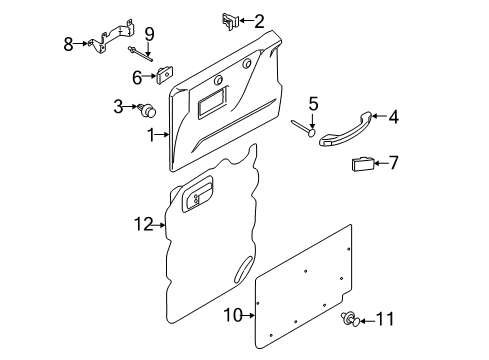 2018 Ford Transit-150 Interior Trim - Side Door Diagram 4 - Thumbnail