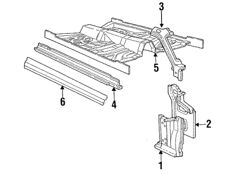 1984 Lincoln Town Car Exterior Trim - Pillars Diagram 2 - Thumbnail