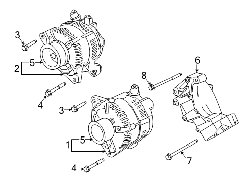 2021 Ford F-250 Super Duty Alternator Diagram 3 - Thumbnail