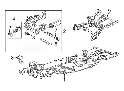 2025 Lincoln Navigator Frame & Components Diagram