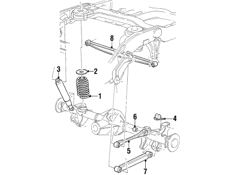 2000 Lincoln Navigator Rear Suspension Components Diagram